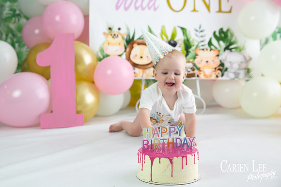baby smashing birthday cake bunbury studio