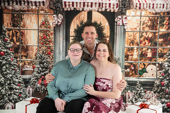 Family celebrating christmas with santa in Bunbury
