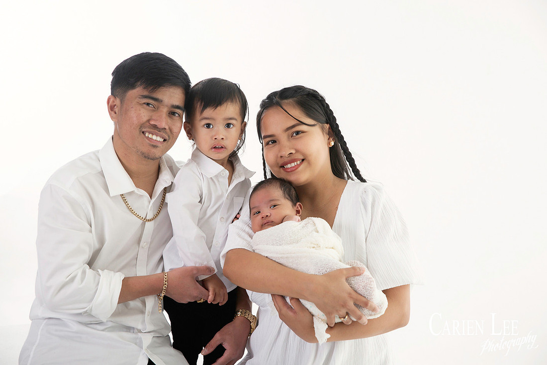 a newborn family session In Bunbury