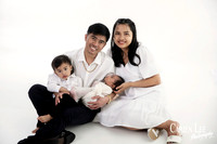 Family portrait with newborn baby