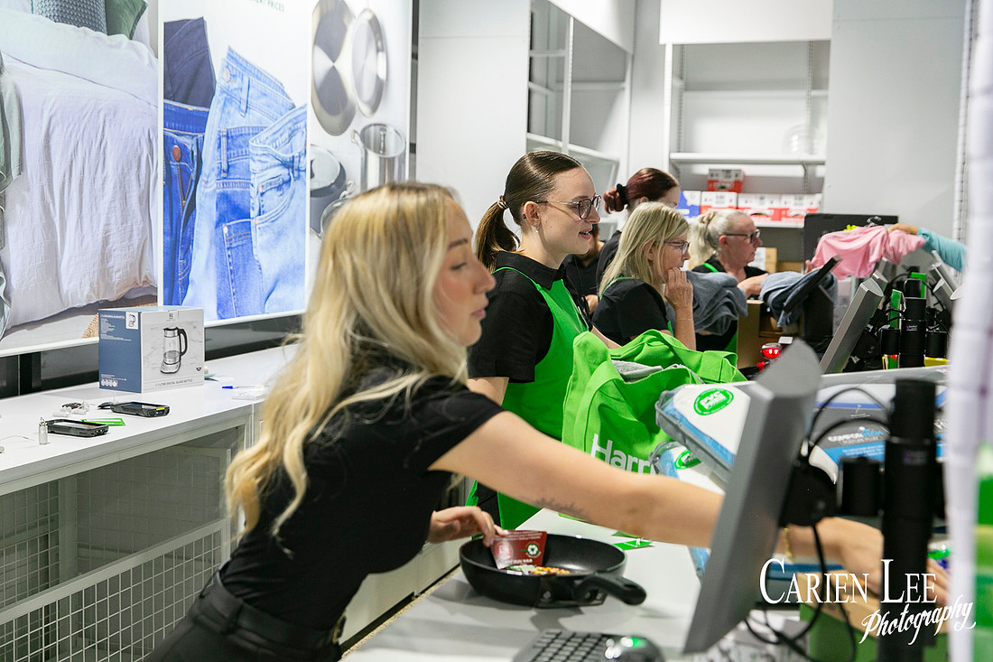 Harris Scarfe grand opening crowd Bunbury WA