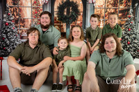 Family Christmas photo with Santa Bunbury