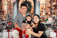 Child smiling with Santa during Bunbury Christmas mini session