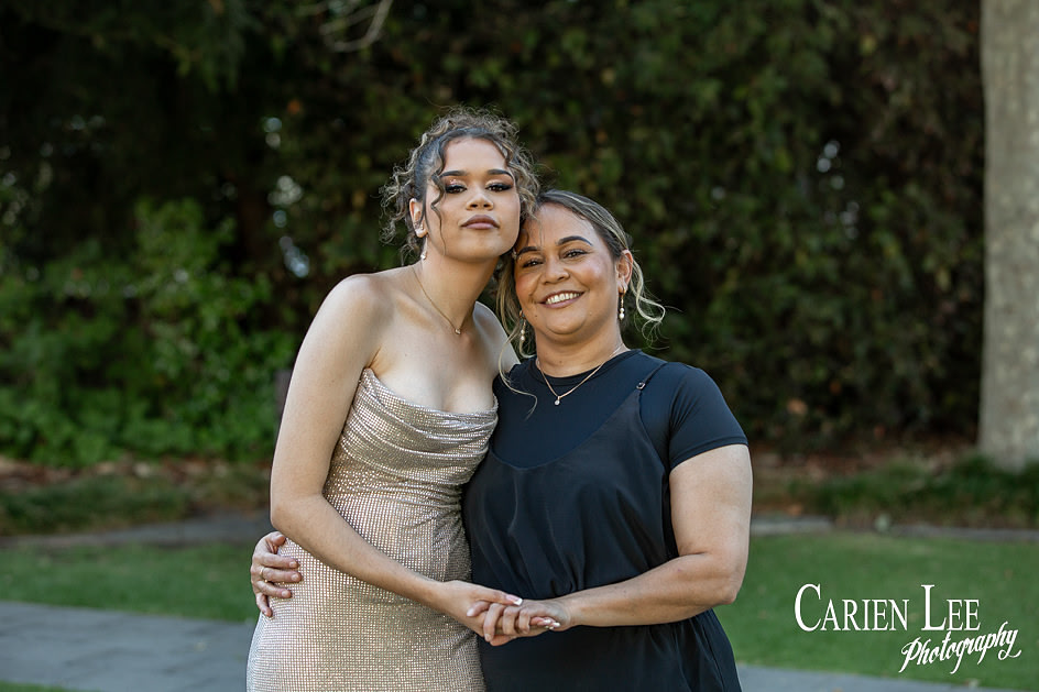 Elegant ball gown portrait photographed before school formal event in Bunbury WA