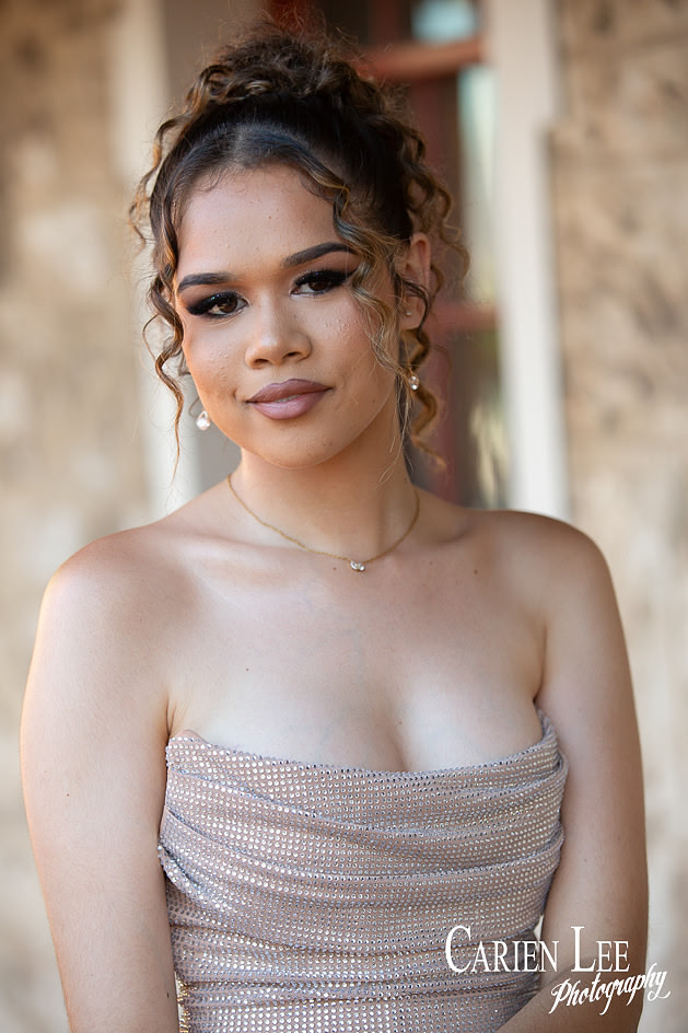 Student portrait in stylish formal outfit photographed for school ball in Bunbury WA