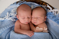 Two sets of twin boys newborn photography session in Bunbury
