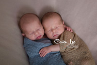 Twin newborn boys photographed together in Bunbury Western Australia