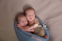 Two sets of twin boys newborn photography session in Bunbury
