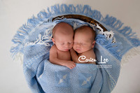 Bunbury newborn photographer capturing twin boys together