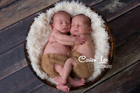 Bunbury newborn photographer capturing twin boys together
