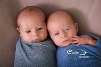 Two sets of twin boys newborn photography session in Bunbury