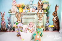 Baby in basket for easter in bunbury