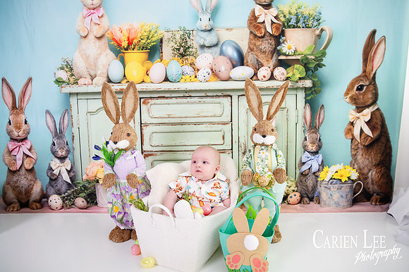 Baby in basket for easter in bunbury