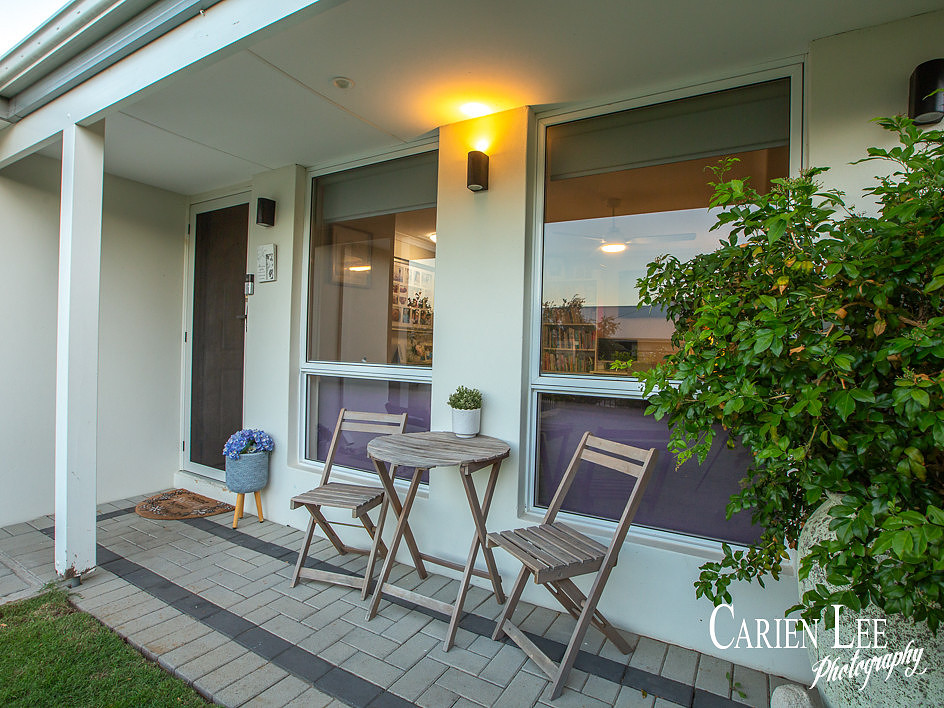 Real Estate Property Photography of front porch of a house in Dalyellup at sunset