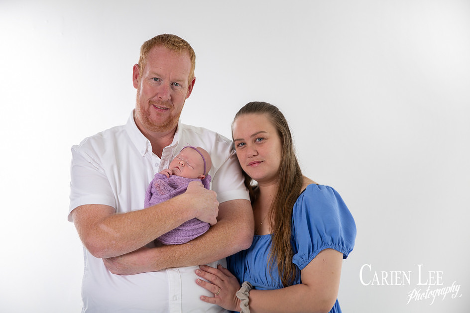 Newborn family photo in Bunbury