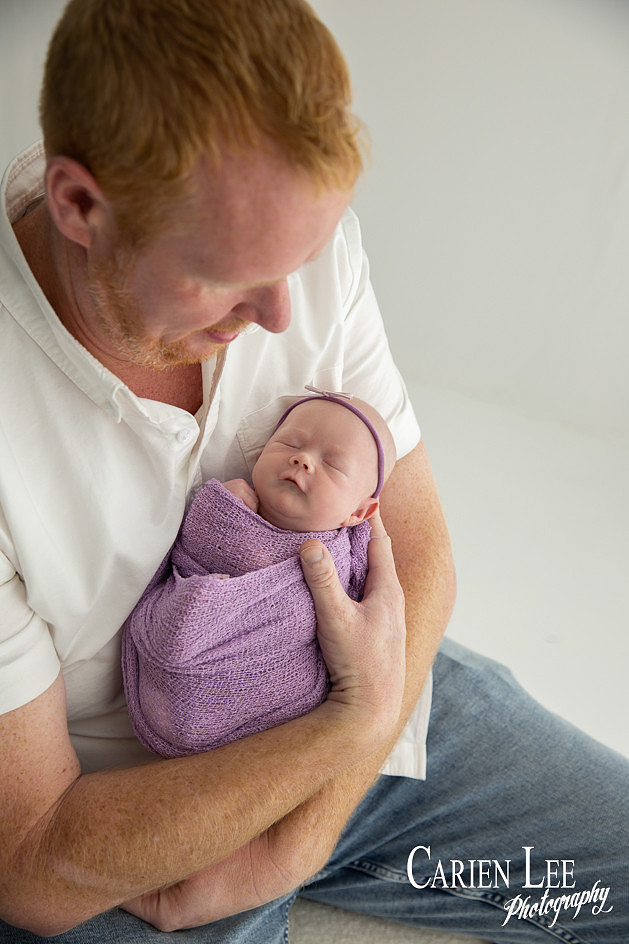 Father and his newborn daugher