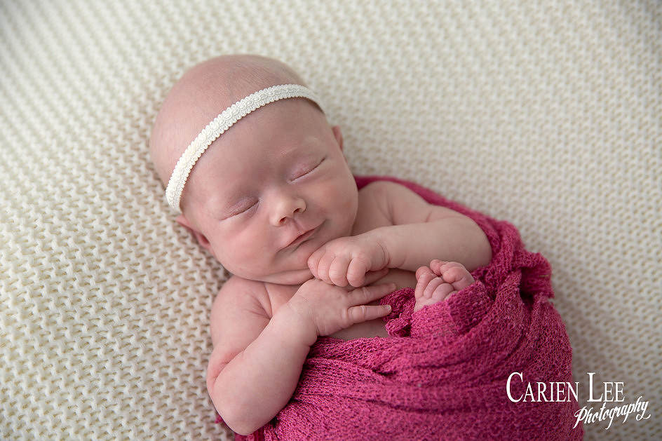 Precious newborn baby girl in Bunbury Photo Studio