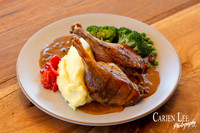 Uber eats menu duck and mash Exchange hotel pinjarra