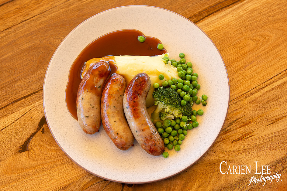 Exchange hotel Bangers and mash