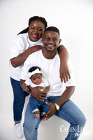 Loving family of 3 during a session in Bunbury Studio