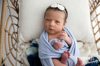 Photo of a baby wrapped in stretchy wrap in Bunbury photo shoot