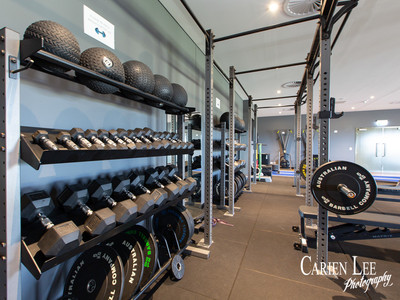 Photo of a weights rack in a gym in Australind