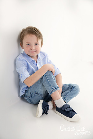 Photo of young boy in a portrait studio in Bunbury