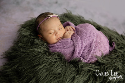 Newborn girl photographed in Bunbury studio by trusted  newborn photographer Carien Lee Photography