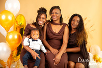 Birthday boy with his mum and aunties during a family session in Dayellup