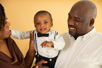 Birthday boy and his parents during a photo session in Dalyellup