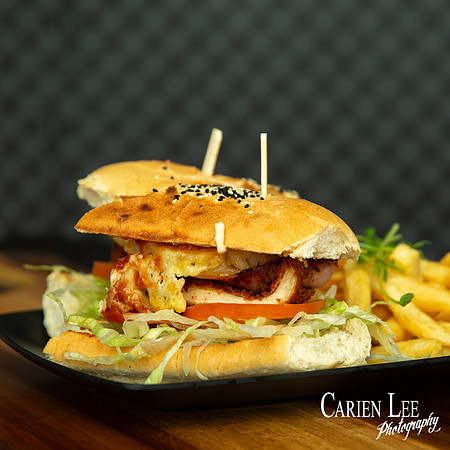 Food Photography In Collie for The Victoria Hotel Hawaiin Burger