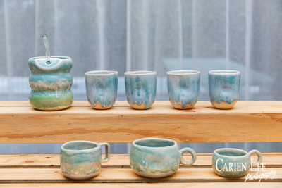 Collection of handmade ceramic homewares photographed for an online store.