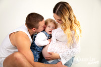 Natural maternity photo of pregnant woman in Bunbury studio