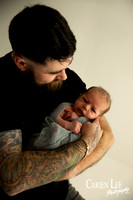 Newborn baby Luca on soft blanket, natural studio light Bunbury