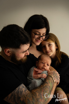 Bunbury baby photographer, gentle newborn posing session