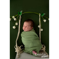 Newborn baby on a swing during a Bunbury newborn session
