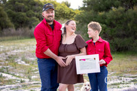 Surprise pregnancy announcement moment captured during Bunbury couple's session