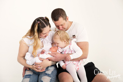 Family newborn photo in Bunbury Newborn Photography Studio