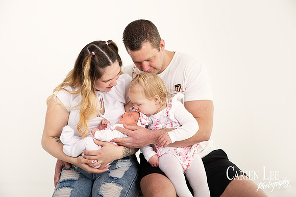 Family newborn photo in Bunbury Newborn Photography Studio