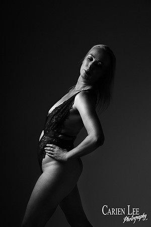 Empowering boudoir photography in Bunbury featuring a stylish and elegant studio portrait.