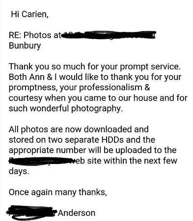 Real Estate Photography Testimonial Carien Lee Photography