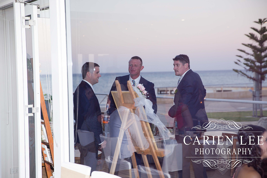 guests at busselton beach wedding reception