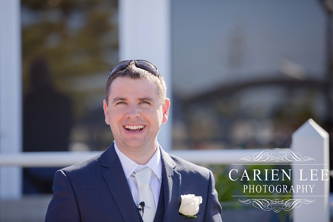 Groom waiting in Anticipation for his future wife at Busselton wedding