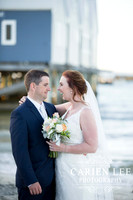 Beautiful bride on beach in busselton in front of busselton jetty