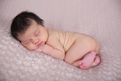 Close-up of tiny newborn hands and delicate features, Dalyellup newborn photography