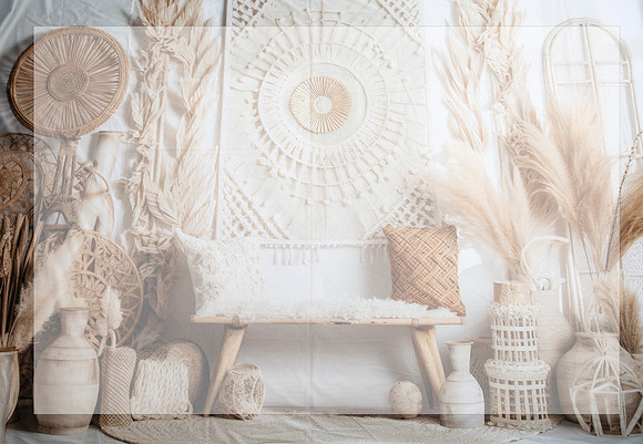 Boho Family Photography Backdrop