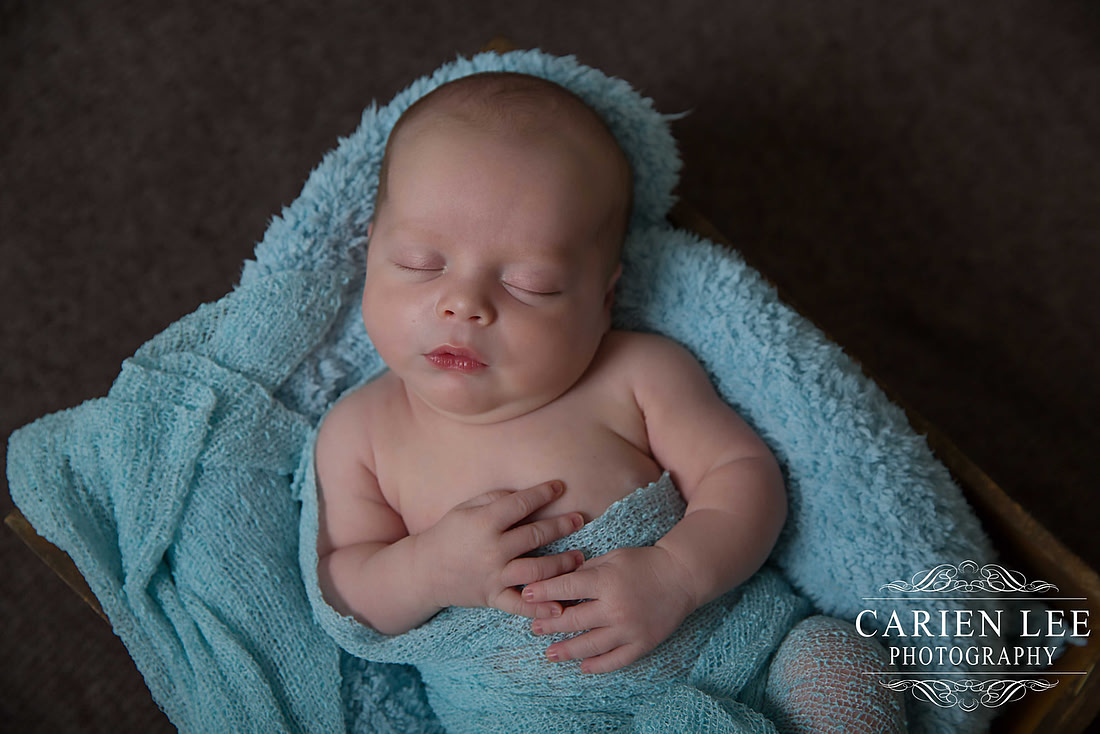 Photo of a newborn boy in bunbury studio