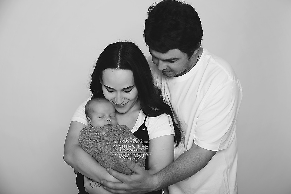 Family during a newborn session in Bunbury