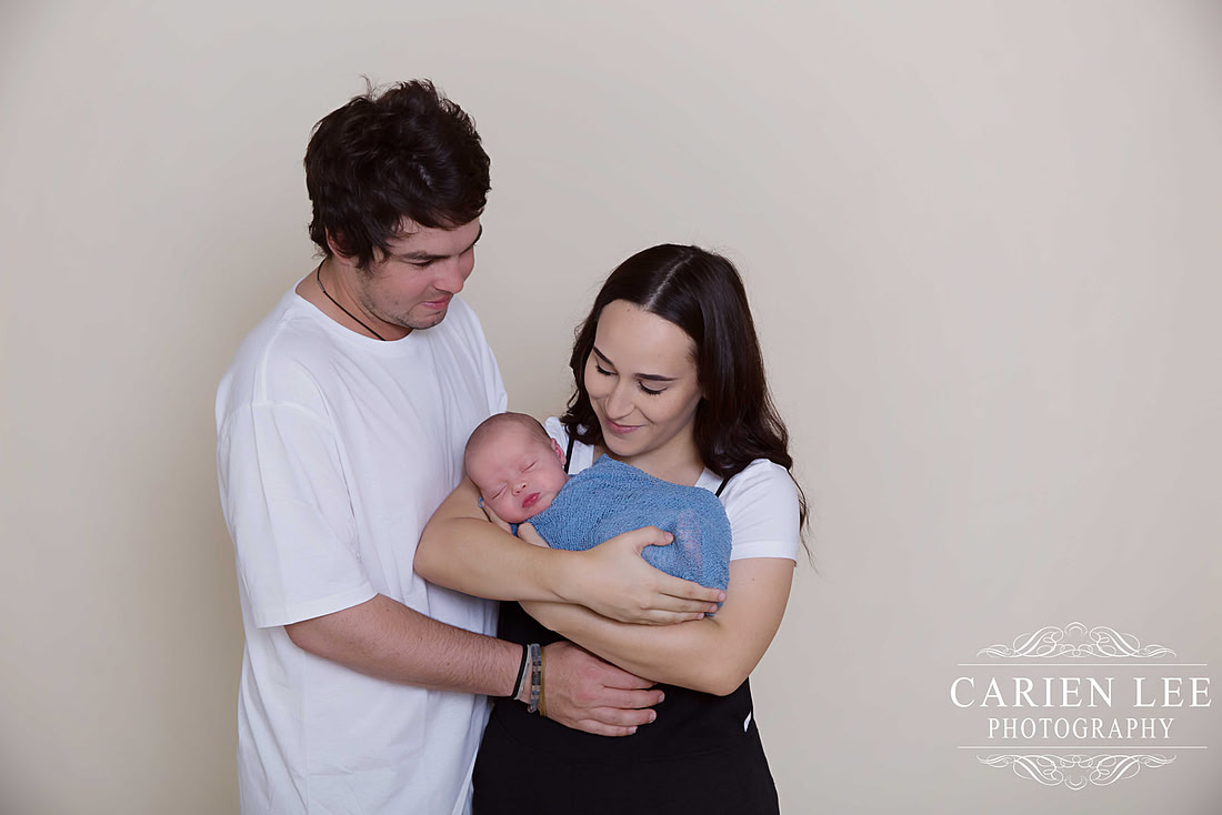 Family during a newborn session in Bunbury