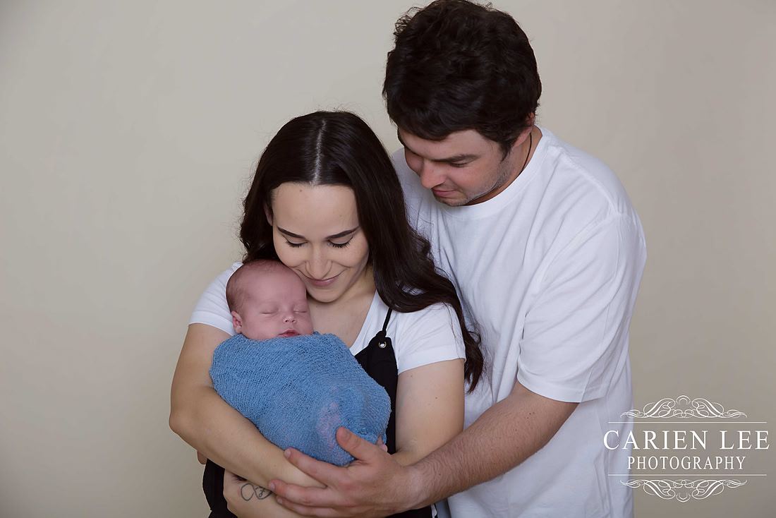 Newborn family photo in Bunbury studio